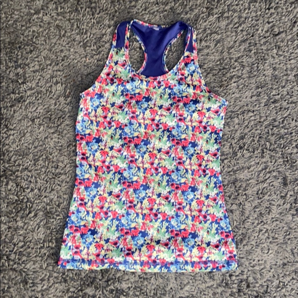 90 Degree Flower Athletic Tank Top